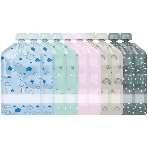 Simple Modern Reusable Baby Food Pouches for Toddlers | BPA Free Plastic, Food Safe, Freezer Safe | Refillable for Applesauce Yogurt & Puree Squeeze Pouch | 10 pack | 5oz | Assorted
