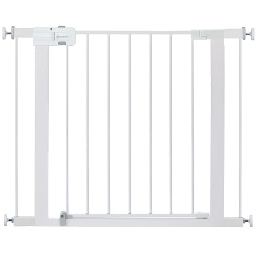 Safety 1st Easy Install Walk Thru Baby Gate for Doorways, Gate With Door, Dog Gates, Fits 29"-38", Easy Install 28" Tall, White
