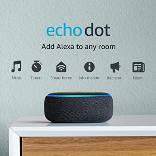 Echo Dot (3rd Gen) - Smart speaker with Alexa - Designed to protect your privacy - Charcoal - Device only