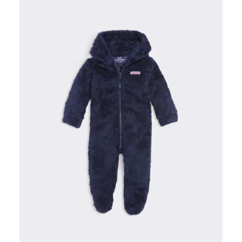 Shop Baby Teddy Fleece Hooded Jumpsuit at vineyard vines