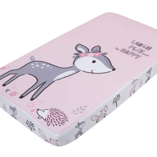Little Love by NoJo Sweet Deer Fitted Crib Sheet, 28 x 52"