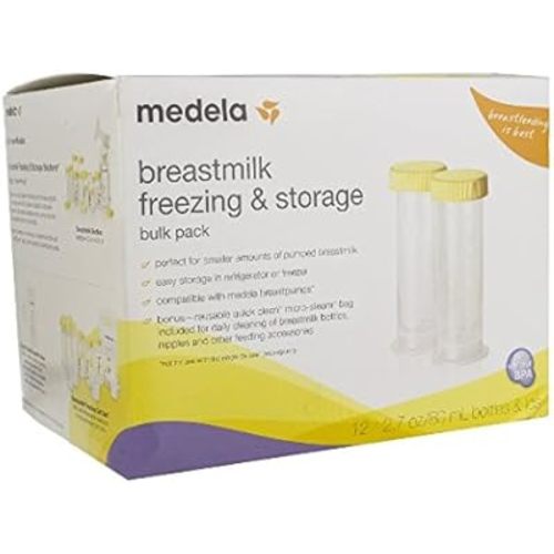 Medela Breast Milk Freezer Pack, 2.7 oz (80ml) Bottles (Pack of 24)