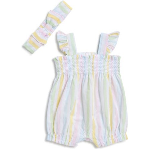 Candy Stripe Bubble Romper & Headband Set