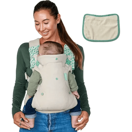 Infantino Flip Advanced 4-in-1 Carrier with Bib - Ergonomic, Convertible, face-in and face-Out Front and Back Carry for Newborns and Older Babies 8-32 lbs
