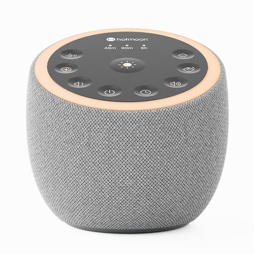 Hotmoon Sound Machine with 40 High-Fidelity Sounds, White Noise Sound Machine with Memory Functions, 8 Color Night Light, USB Power Supply, for Sleep & Noise Reduction Sleep Aid, Plug-in