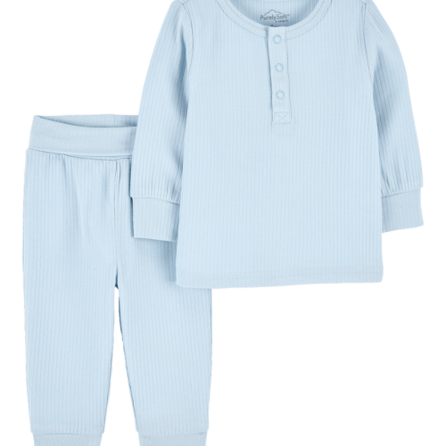 Blue Baby 2-Piece PurelySoft Outfit Set - Blue | Carter’s Oshkosh Canada