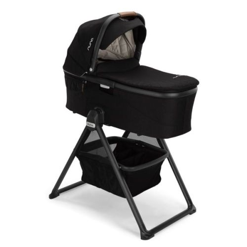 DEMI Grow Bassinet + Stand - Caviar/Cognac | by Nuna