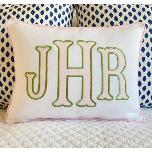 Applique Monogram Pillow Cover