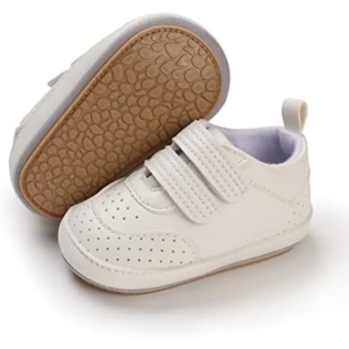 E-FAK Baby Shoes Boys Girls Infant Sneakers Non-Slip Rubber Sole Toddler Crib First Walker Shoes