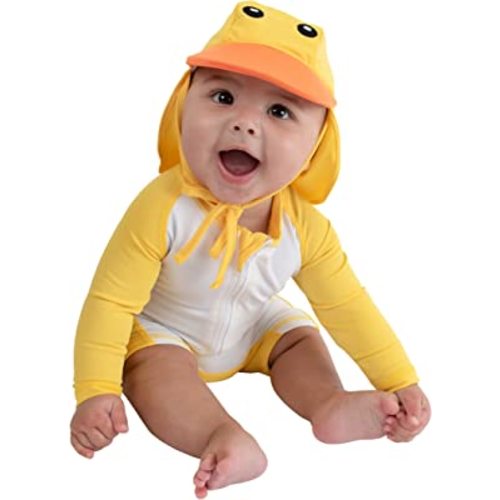 Cuddle Club Baby and Toddler One-Piece Swimsuit | UPF 50+ All-Day UV Protection Infant Sunsuit