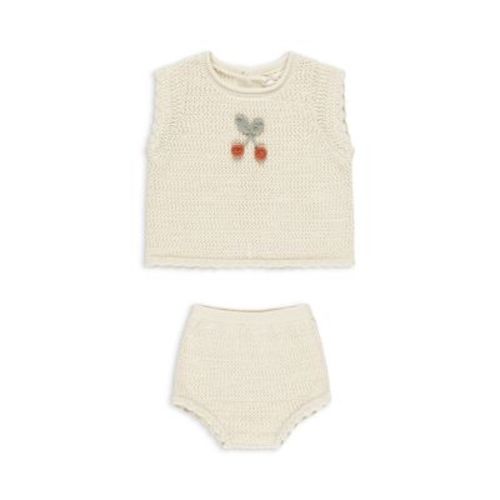 Girls' Crochet Knit Scalloped Top & Bloomers Set - Baby