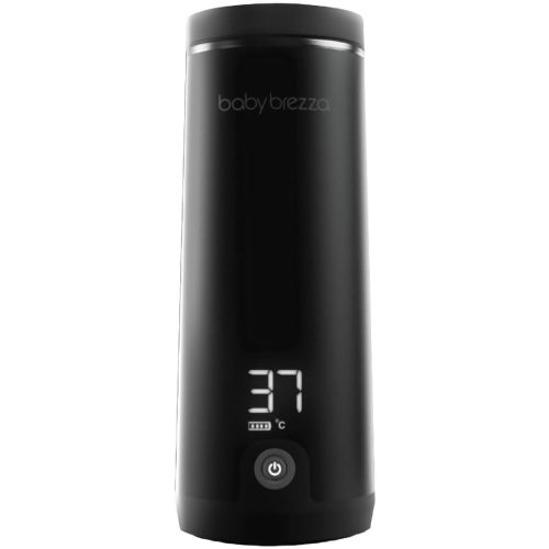 Baby Brezza SuperFast Portable Baby Bottle Warmer – 3x Faster - Travel Breastmilk Warmer and Formula Warmer - Safe, Even Heating - Up to 9oz - No Adapters, Black