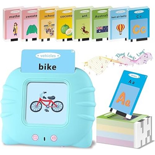 Sensory Toys Montessori Toys for 2 3 4 5 6 Year Old Speech Therapy Materials Autism Toys 192 Cards 384 Sides ABC 123 Sight Words Toddler Toys Educational Learning Toys Talking Flash Cards Boys Gift
