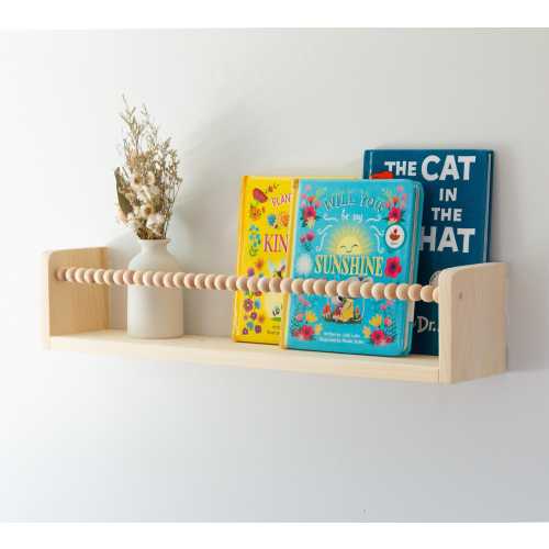 Nursery Bookshelf, Nursery Shelves Boho Macrame, Nursery Decor, Gender Neutral Gift,Children's Bookshelves, Floating Shelves,Kid's Bookshelf