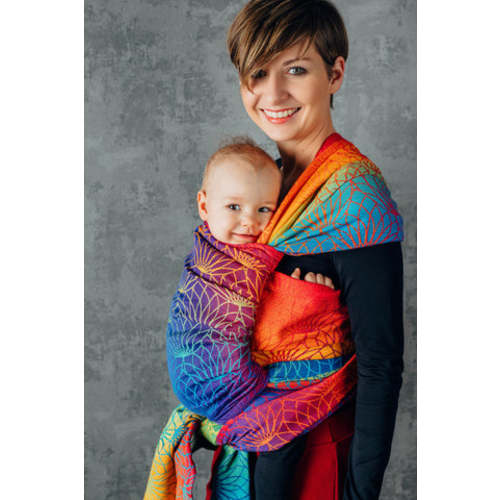 Long Woven Wrap, Lotus Rainbow | Mama & Roo's