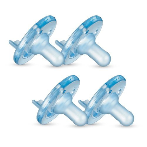 Philips AVENT Soothie Pacifier, Blue, 0-3 Months, 4 Pack, SCF Pack 0-3m Blue
