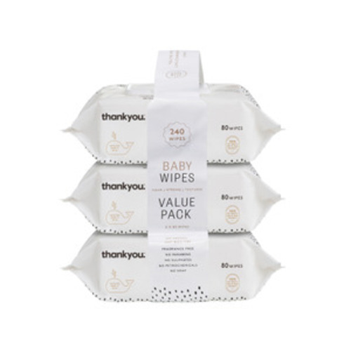 Thankyou Thick & Soft Baby Wipes | 240 pack