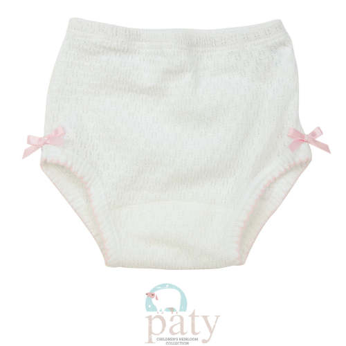 Paty Knit Diaper Cover with or without Bows #112
