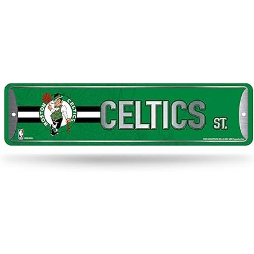 Rico Industries NBA Metal Street Sign Metal Street Sign 4" x 15" Home Décor - Bedroom - Office - Man Cave