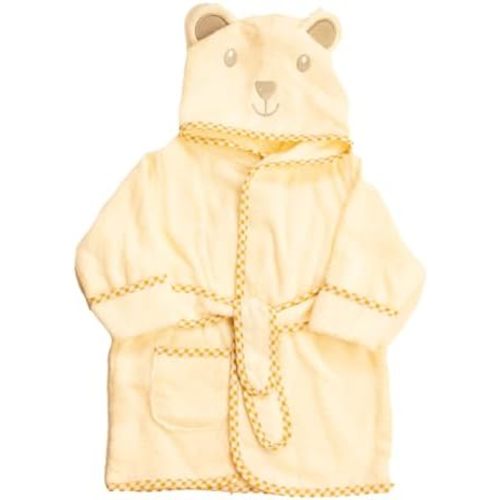 Spasilk Hooded Bathrobe with Ears for Newborns, 1 3D Soft Cotton Terry Bathrobe, Baby Essentials, Baby Shower Gifts, One Size