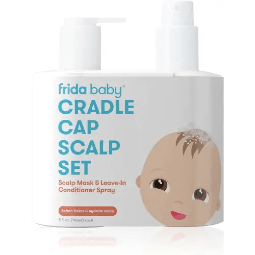 Frida Baby Cradle Cap Treatment, Cradle Cap Shampoo for Babies + Flake Fixer Scalp Spray, Cradle Cap Kit Soothes Baby's Scalp, Prevents Dryness and Flakes