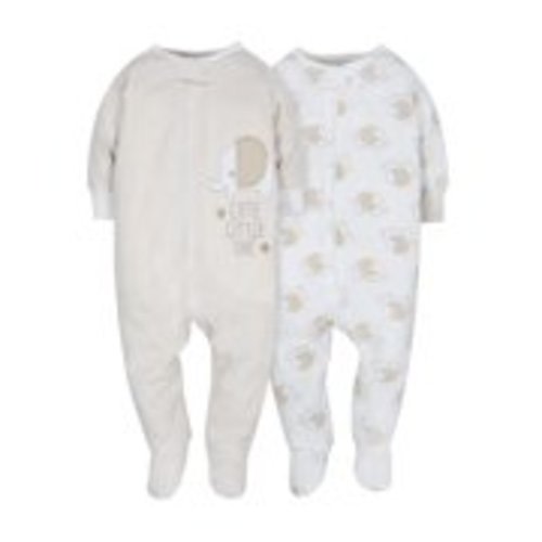 Gerber Zip Front Sleep 'N Play, 2pk (Baby Boys or Baby Girls, Unisex)
