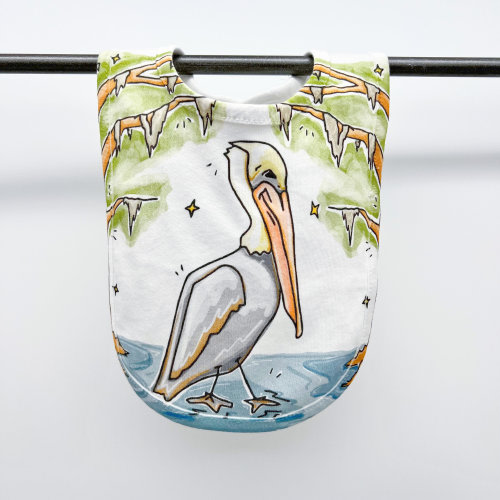 Pelican Cypress Baby Bib, Home Malone, New Orleans, Baby Shower Gift, Cute, NOLA Baby Gender Neutral, Coastal Baby, Louisiana State Bird