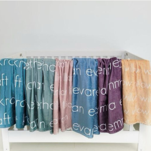 Personalized Blanket - Smoky Blue “Beckham Neil”