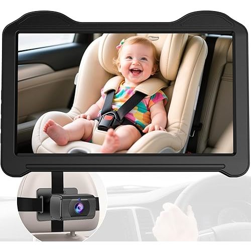 7-Inch Car Baby Camera for Seat: 1080P HD Rear Facing Camera for Backseat, Easy Setup, Anti-Glare Screen, USB-Powered for Monitoring Infant