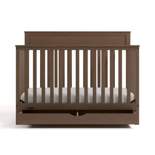 Shiloh Hazelnut 5-in-1 Convertible Crib with Drawer