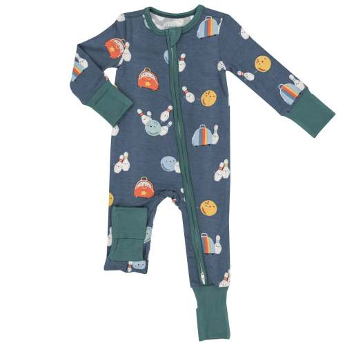 2-Way Zip Romper, Bowling (3-6 months)