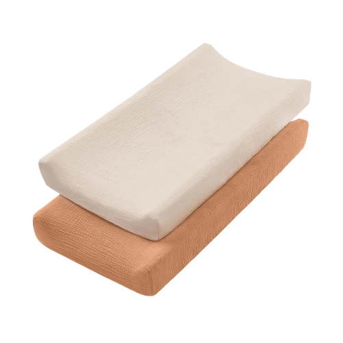 Miarnea 2 Pcs Baby Diaper Changing Pad Covers: Soft Cotton, Hygienic Protection, Machine Washable - Perfect for Infant Changing Tables & Diaper Stations