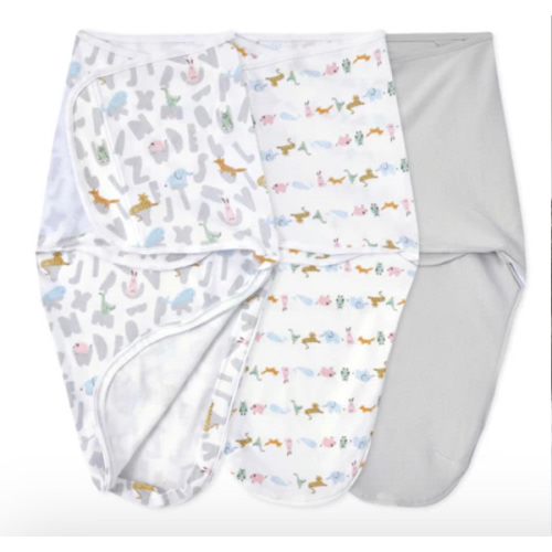 aden + anais alphabet animals wrap swaddles 3 pack