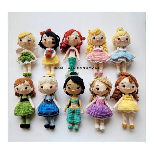 Custom Made Doll, Crochet Princess Doll, Crochet Disney Dolls, Amigurumi Doll, Handmade Doll,Plushie Handmade Doll for Kids, Christmas Gifts