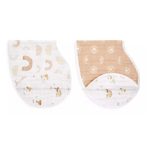 Cotton Burpy Bibs, 2 Pack