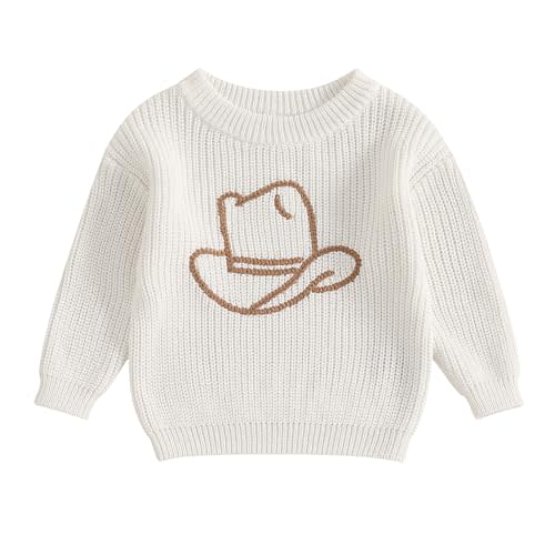 Toddler Baby Girl Knit Sweaters Oversized Long Sleeve Embroidery Shirt Top Newborn Infant Cute Fall Winter Clothes