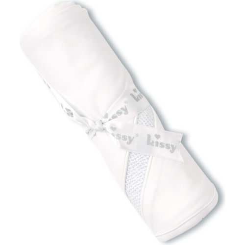 Charmed Blanket, White & Blue - Kissy Kissy | Maisonette