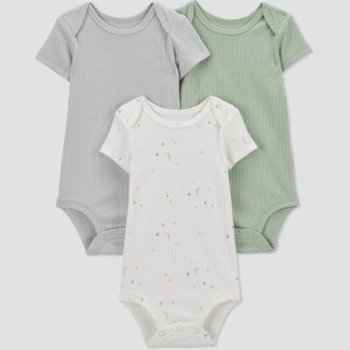 Carter's Just One You® Baby 3pk Bodysuit - Green/white Newborn