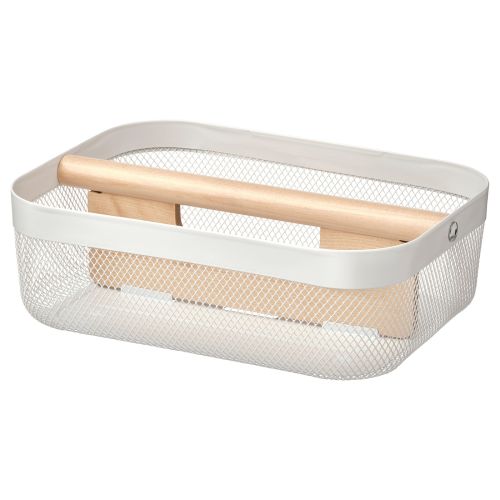 RISATORP Basket with compartments - white 13x9 ½x4 ¼ "