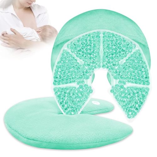 Hot Cold Gel Bead Breast Therapy Pack,Breast Ice Packs for Breastfeeding,Relief for Breastfeeding,Nursing Pain, Mastitis,Engorgement,Plugged Ducts, Boost Milk Let-Down & Production (#42 Purple)
