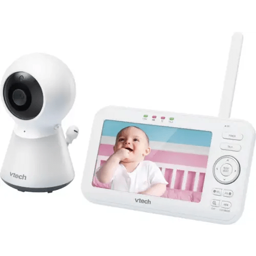 VTech - 5" Video Baby Monitor w/Adaptive Night Light - White