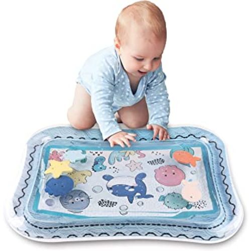 The Peanutshell Sealife Water Play Mat | Inflatable Sensory Development Toy & Tummy Time Mat