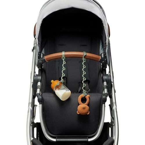 Toy Straps for baby - Keep toy, bottle & pacifier Off The Floor - Great for Stroller, High Chair and Car Seat - 2-Pack