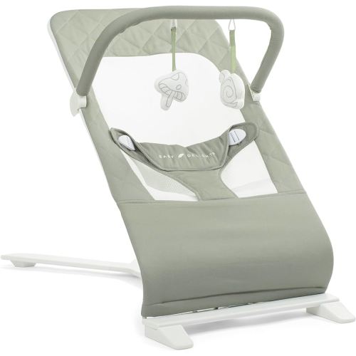 Baby Delight Alpine Deluxe Portable Baby Bouncer | Infant | 0-6 Months | 100% GOTS Certified Organic Cotton Fabric | Organic Sage