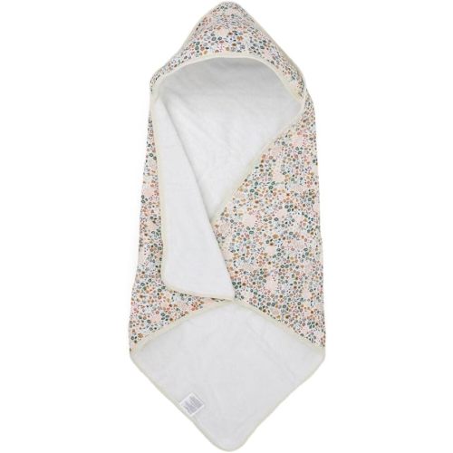 Little Unicorn Premium Infant Hooded Bath Towel| Soft & Absorbent Cotton & Terry Fabric for Newborns (Pressed Petals)