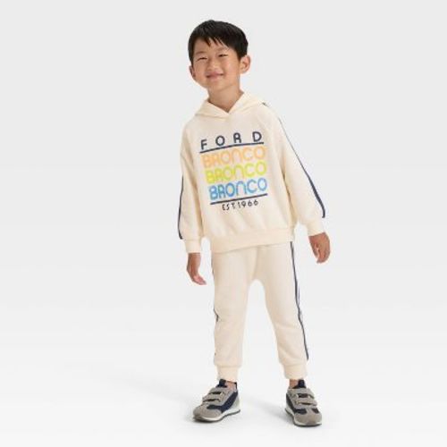 Toddler Boys' 2pc Ford Bronco Fleece Sweatshirt & Pants Set - Off-White