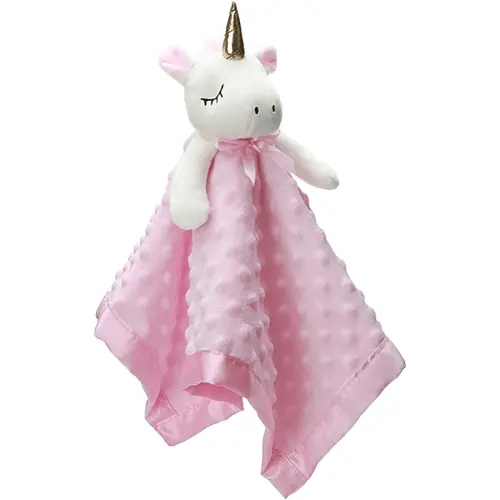 Pro Goleem Unicorn Loveys for Babies Soft Plush Pink Security Blanket for Girls Snuggle Toy Stuffed Animal Lovies for Babies Baby Girl Gifts for Newborn, Infant and Toddler, 16 Inch