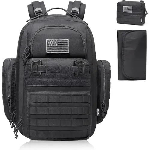 DBTAC Large Diaper Bag Backpack for Men for Dad Black