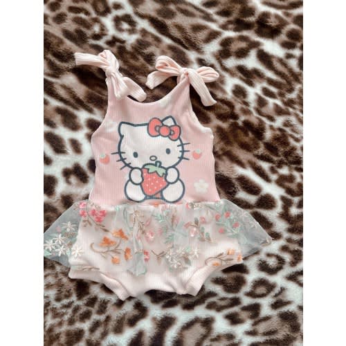 Hello kitty  (choose your style) toddler clothing/ baby clothing/ sanrio / boho / gift/ alternative / handmade/ custom baby clothes / romper