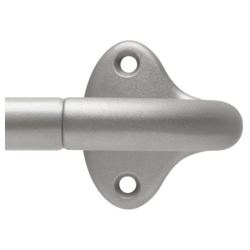 48"-88" Loft By Umbra Dusk Curtain Rod Silver: Adjustable Steel, Room Darkening, Metallic Finish, 25 Lb Capacity